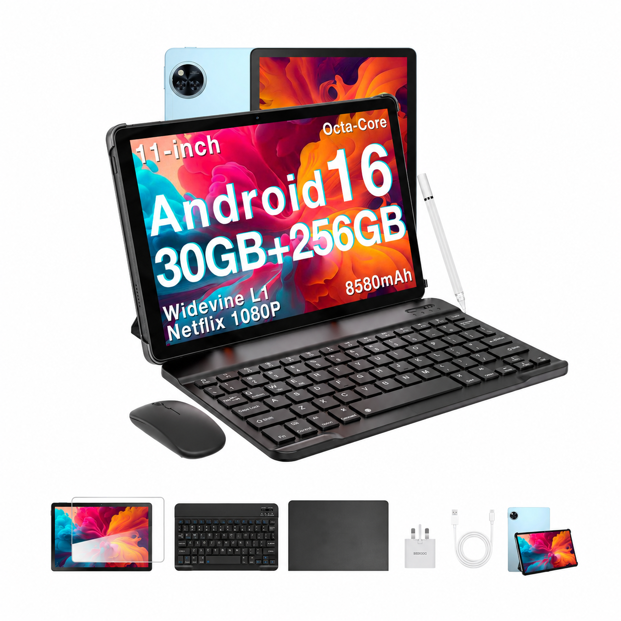 DOOGEE U11 Pro 30 GB RAM + 256 GB ROM 11"-Tablet mit 8580 mAh Akku und Android 15