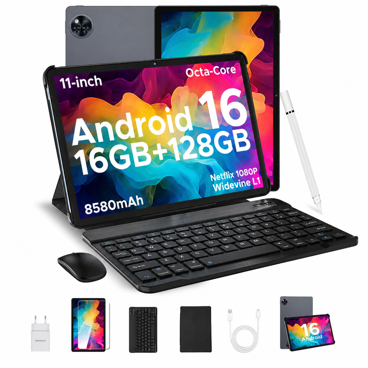 DOOGEE U11 Android 16 11 Zoll HD IPS-Display 8580mAh Tablet