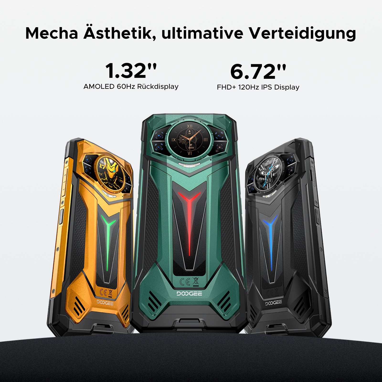 DOOGEE S200 Ultra 5G Outdoor-Handy 1,32"-Rückdisplay 11000-mAh-Akku Android 15 (12 GB + 512 GB)