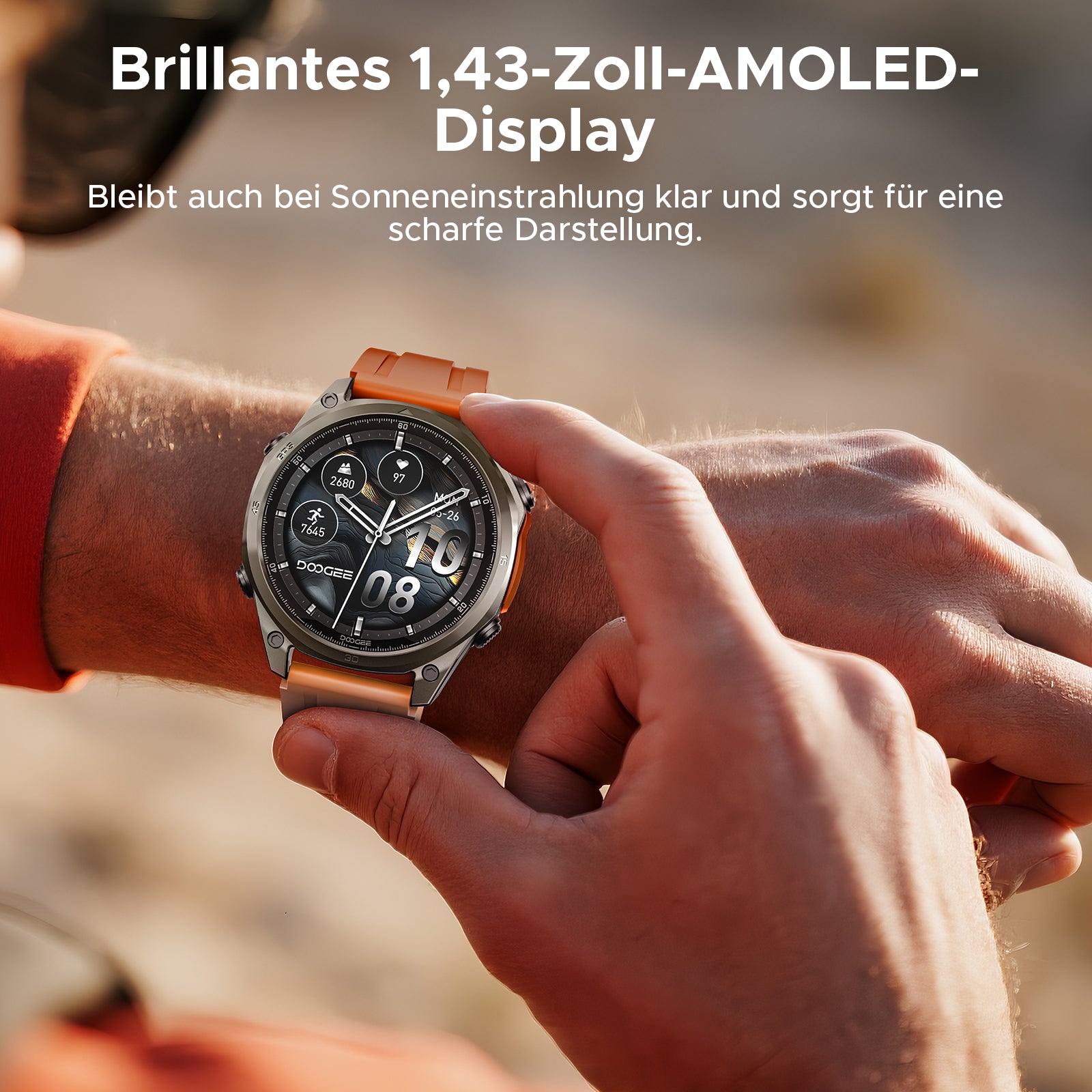 DOOGEE Anywise W1 Pro Wasserdichte Sport-Smartwatch