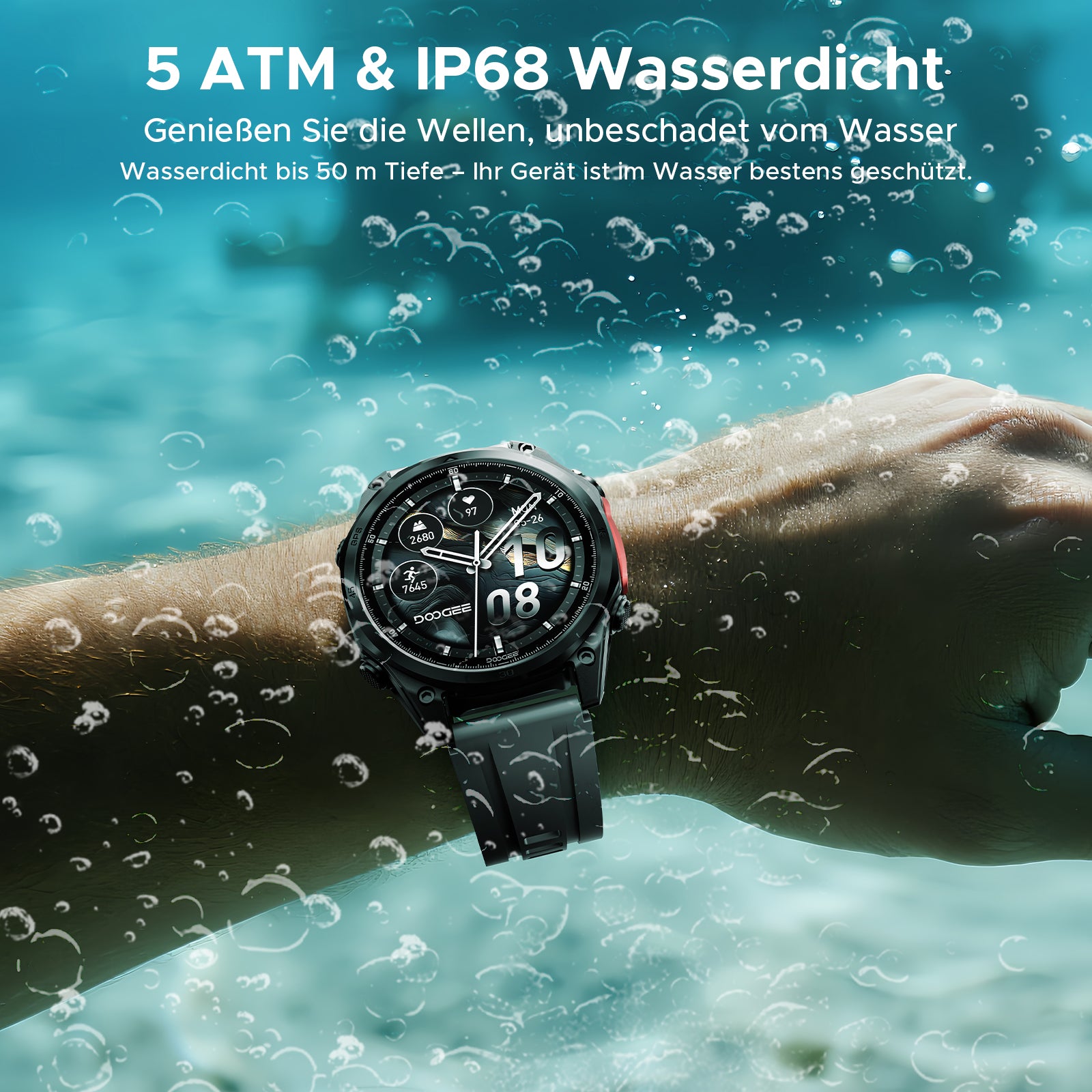 DOOGEE Anywise W1 Pro Wasserdichte Sport-Smartwatch