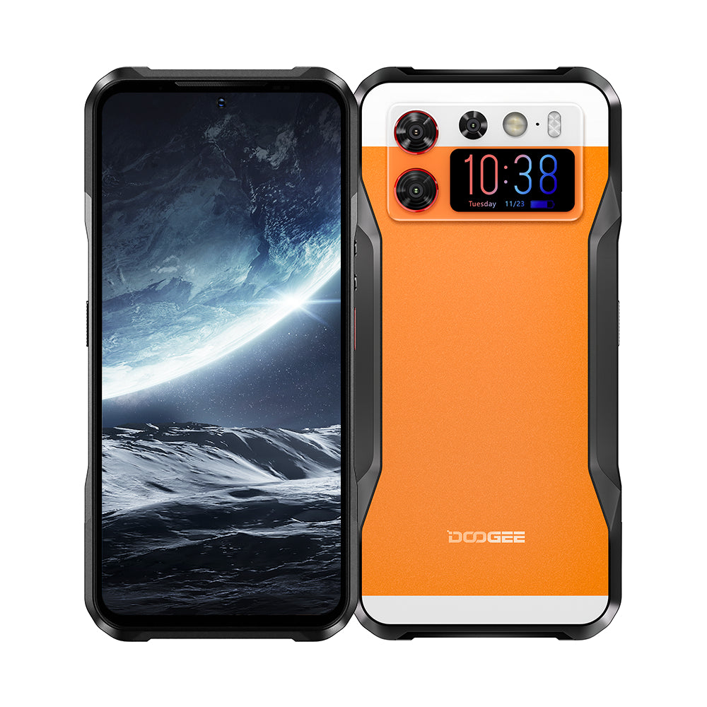 DOOGEE V20S Robustes Smartphone Mit rückseitigem Display Rückwand aus Glas