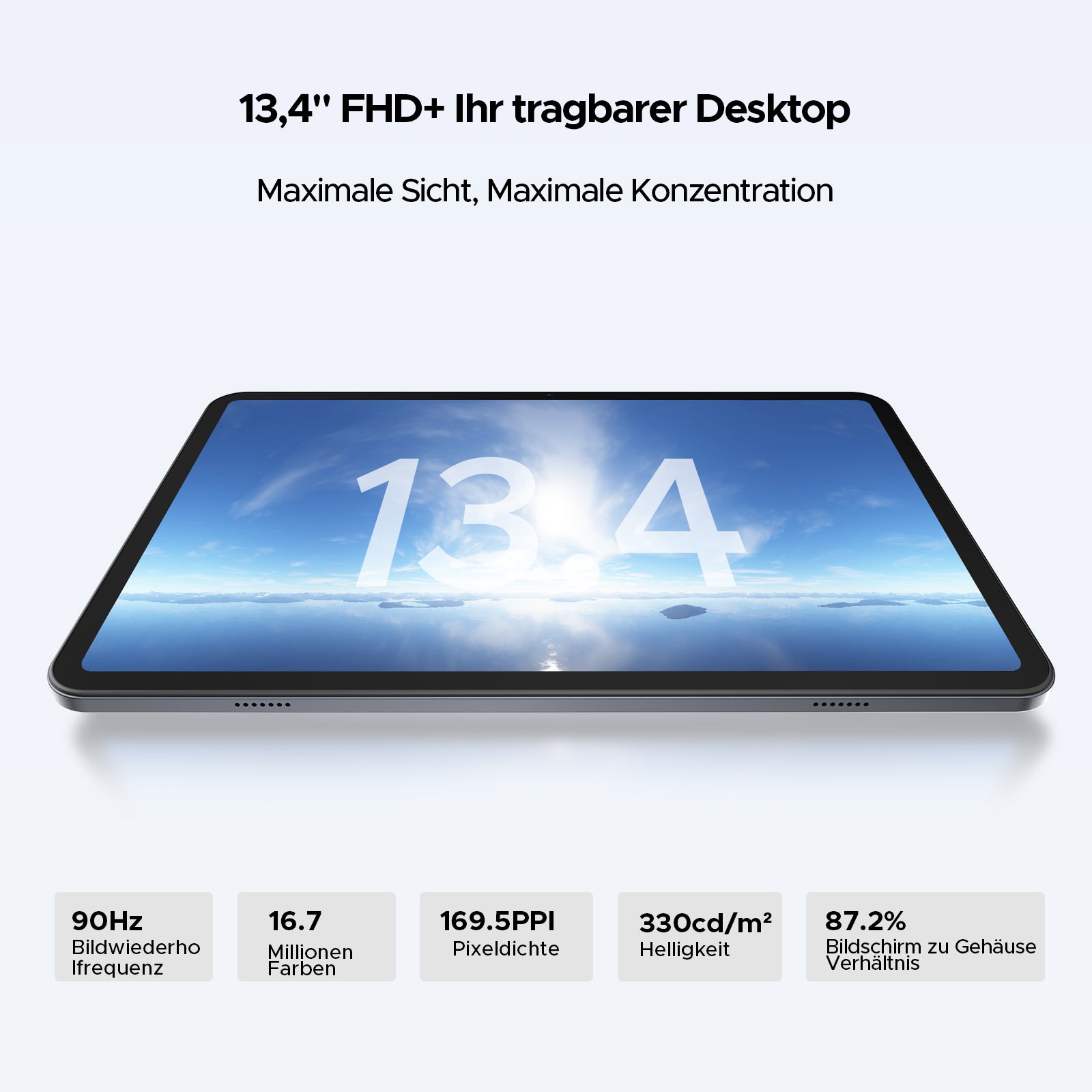 DOOGEE Tab G6 Max 13,4 Zoll, 11000 mAh, Android 16 (32 GB + 256 GB)