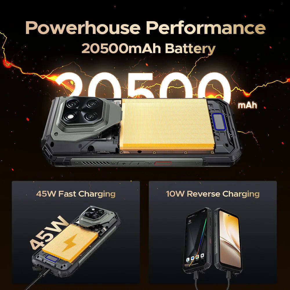 DOOGEE V Max LR 20500mAh 5G Android 15 Rugged Phone with 40m Laser Distance Measurement DOOGEE