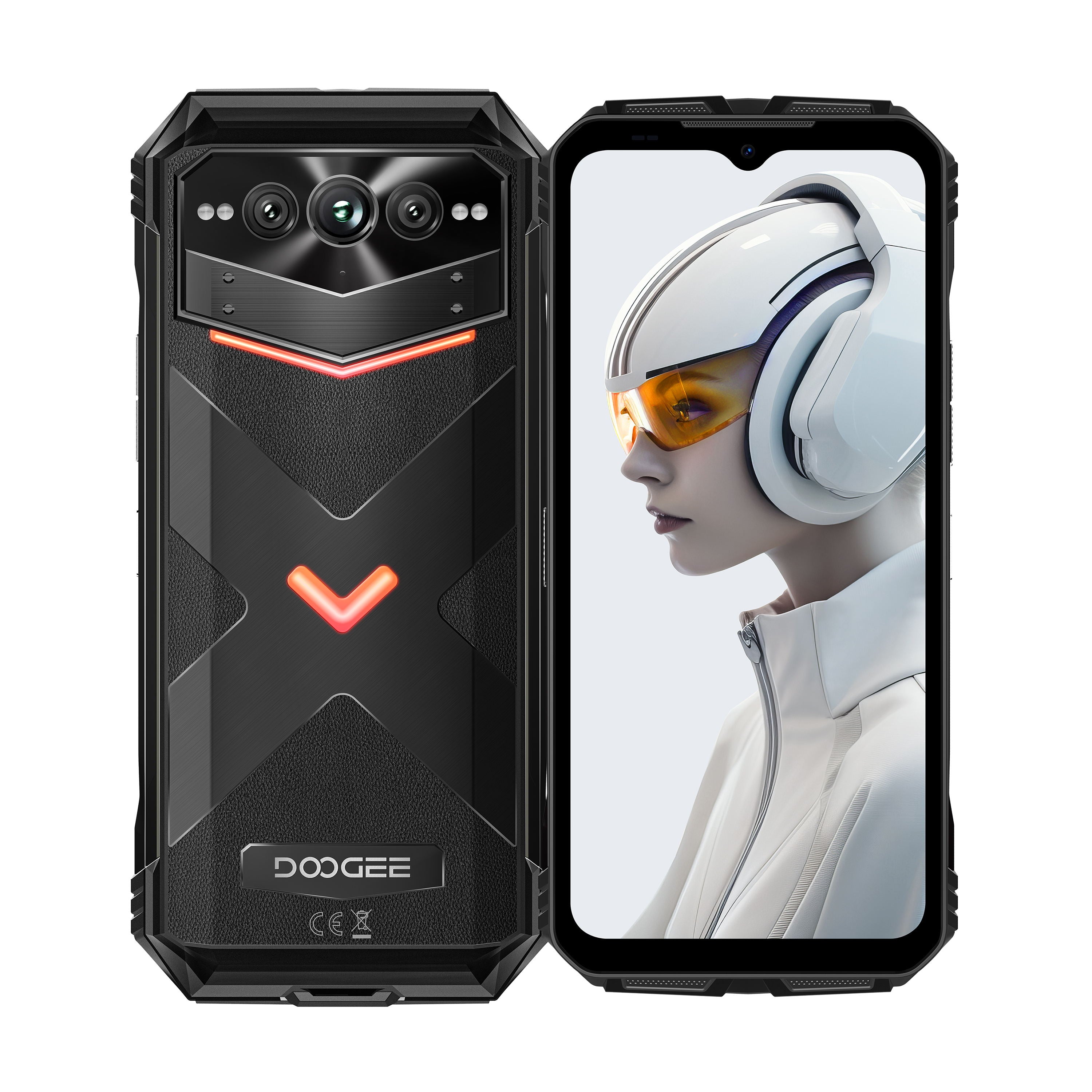 Robustes schwarzes DOOGEE V Max Plus-Handy