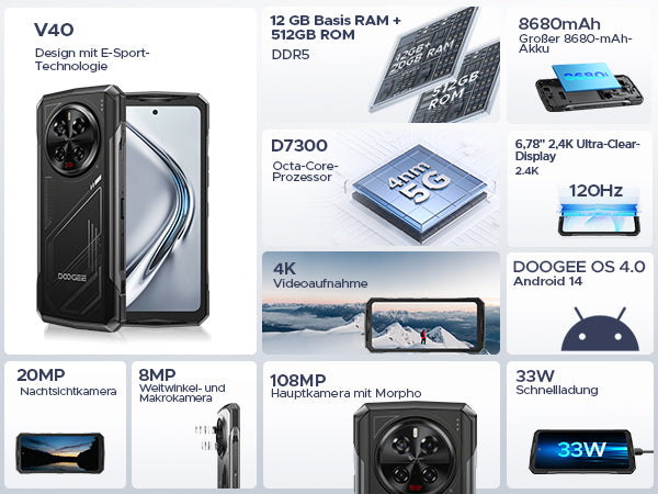 DOOGEE V40 outdoor handy