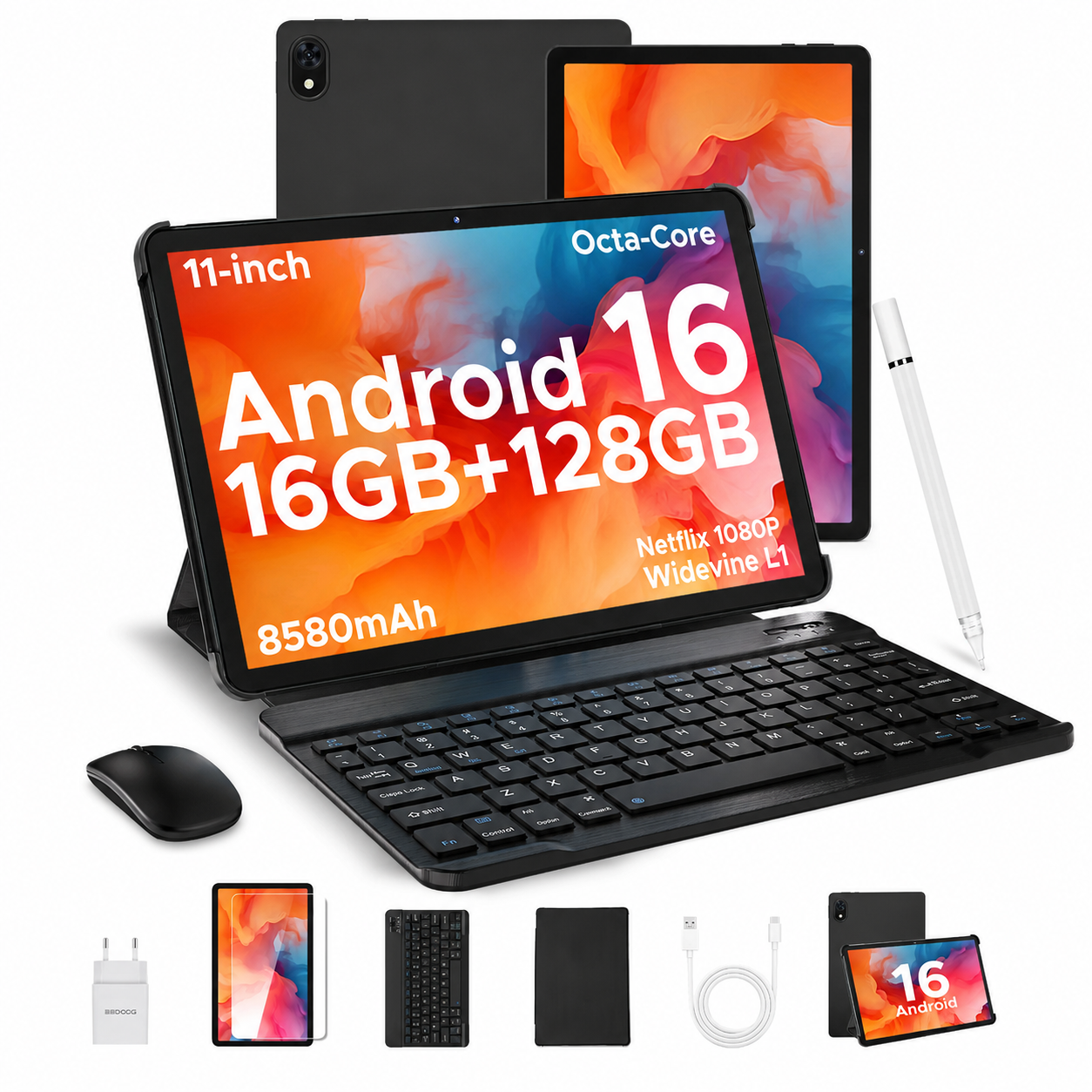 DOOGEE U11 Android 16 11 Zoll HD IPS-Display 8580mAh Tablet