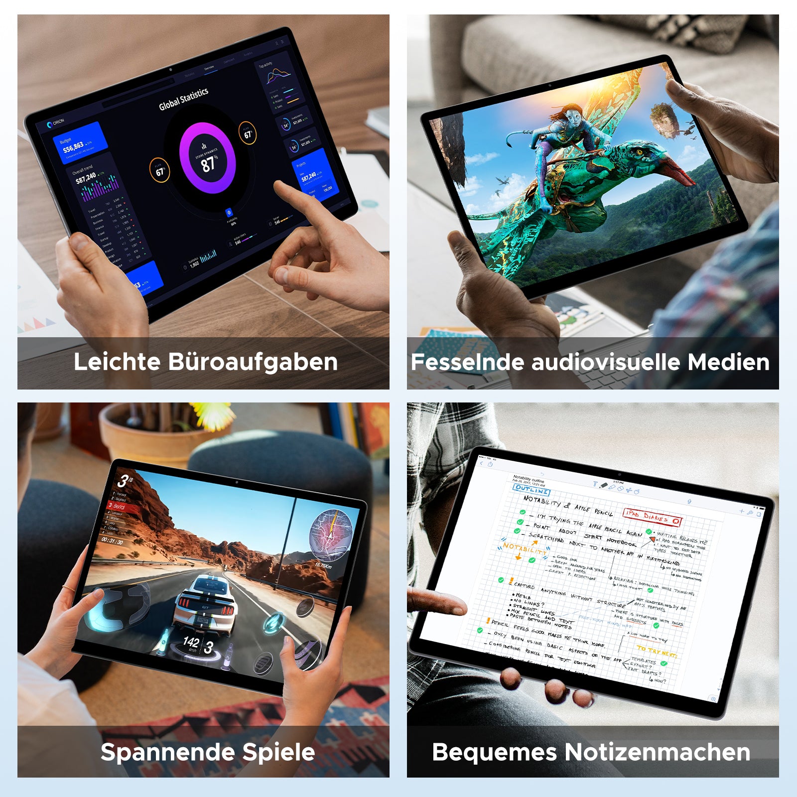 DOOGEE Tablet Tab E3 Max 14 Zoll, 13.500 mAh, 256 GB, Android 15