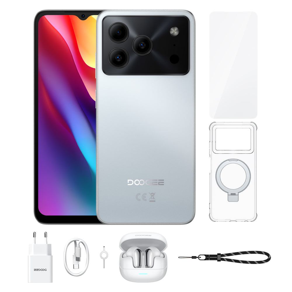 Note56 Plus Android 16 Smartphone, 6150 mAh Akku, Gesichtserkennung, 90-Hz-Display